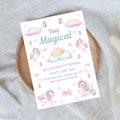 Editable Two Magical Birthday Invitation