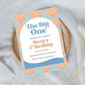 Editable The Big One 1st Birthday Invitation