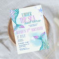 Editable Under The Sea and Three Birthday Invitation