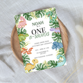 Editable One-A-Saurus Birthday Invitation